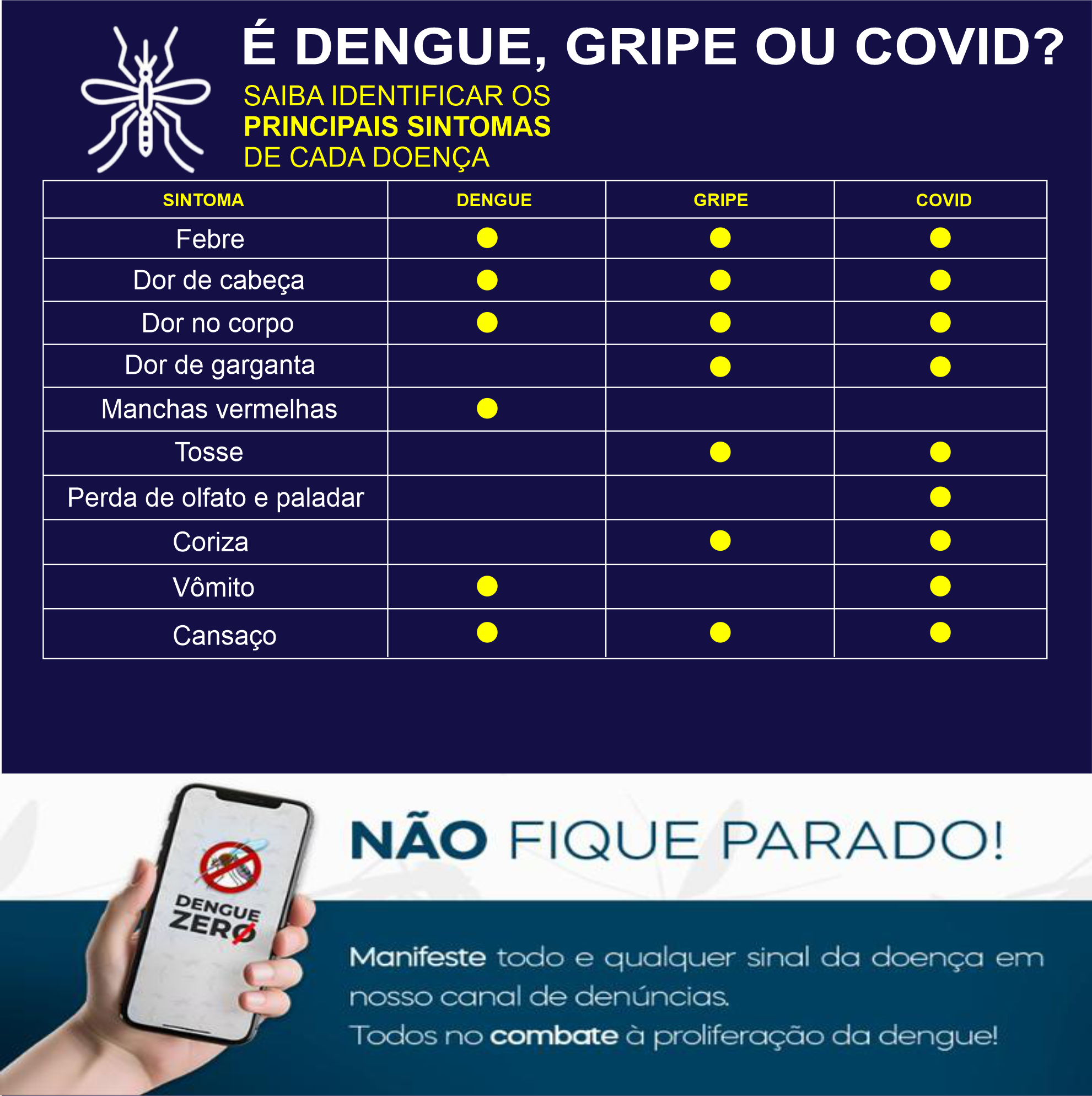 Dengue, Gripe ou Covid?